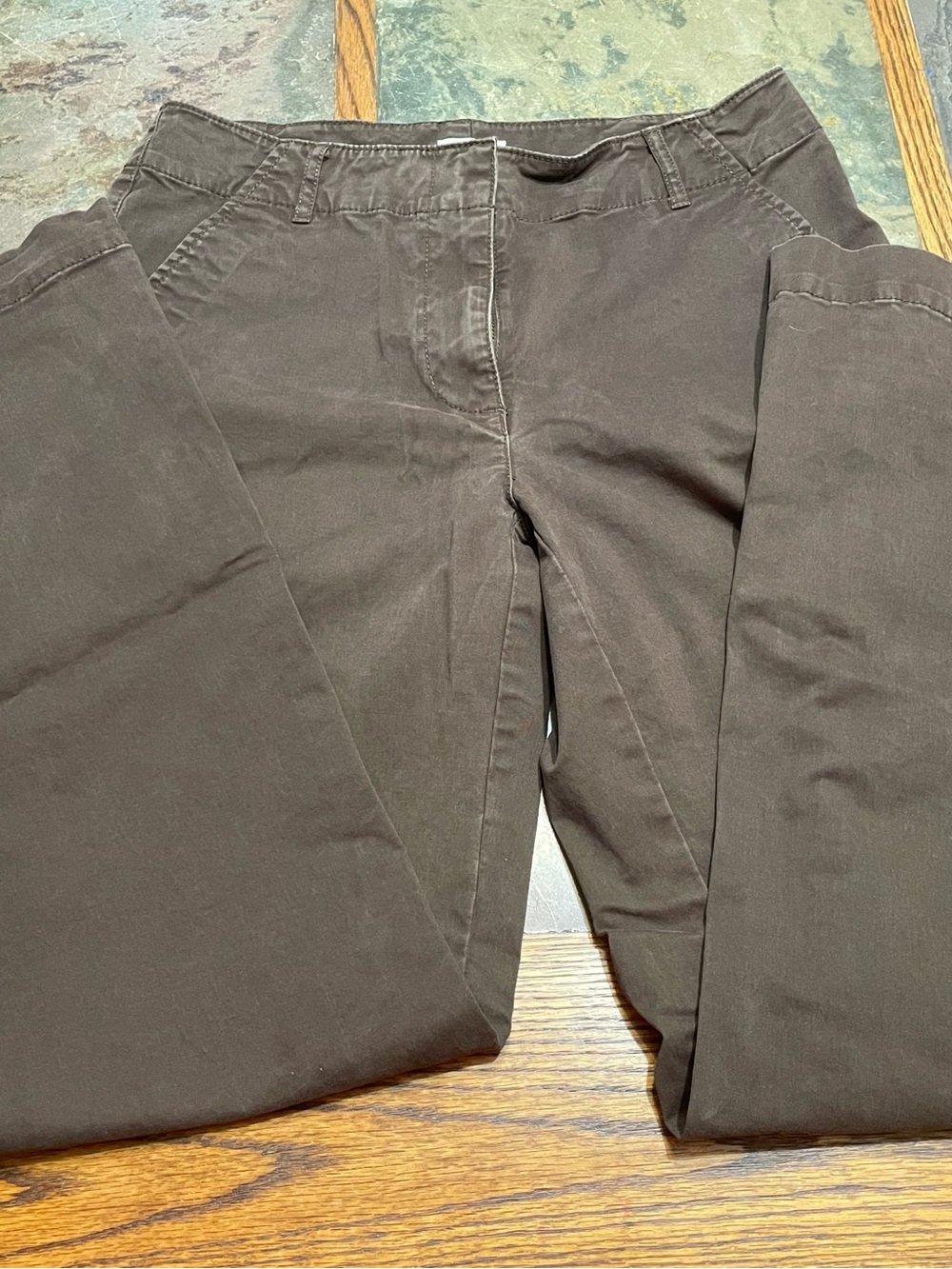 St. John's Bay Women's Straight-Leg Jeans in Brown